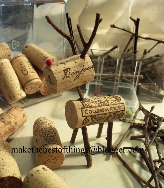 Make The Best of Things Stinkin' Cute Wine Cork Reindeer DIY