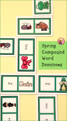 compound words matching activity spring theme