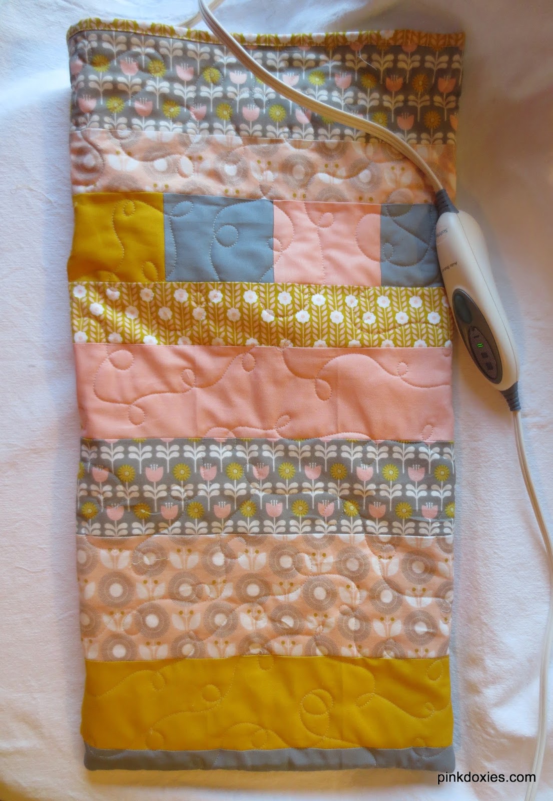 Julie Stocker Quilts at Pink Doxies Quilted Heating Pad Cover