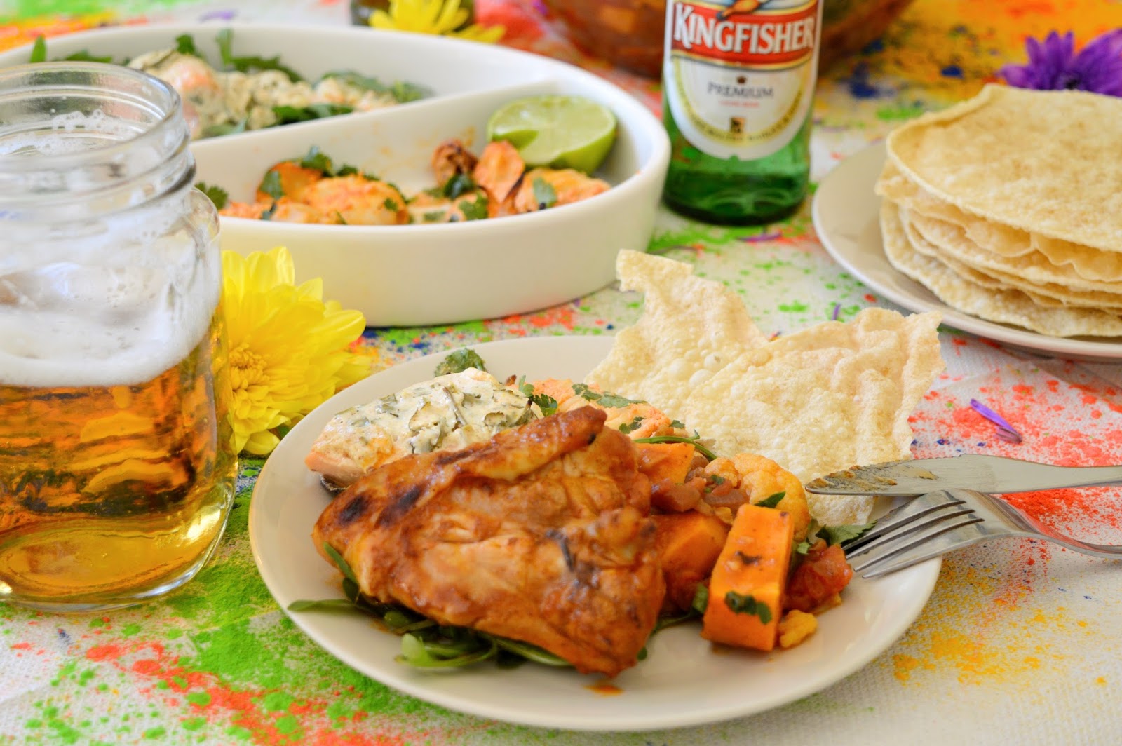 Kingfisher beer, Holi festival recipes, food bloggers, food blog