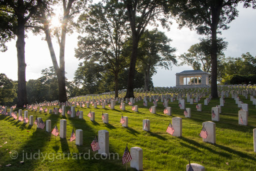 Marietta National Cemetery and flags