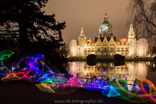 Lightpainting Lichtkunst Lightart Hannover Rathaus