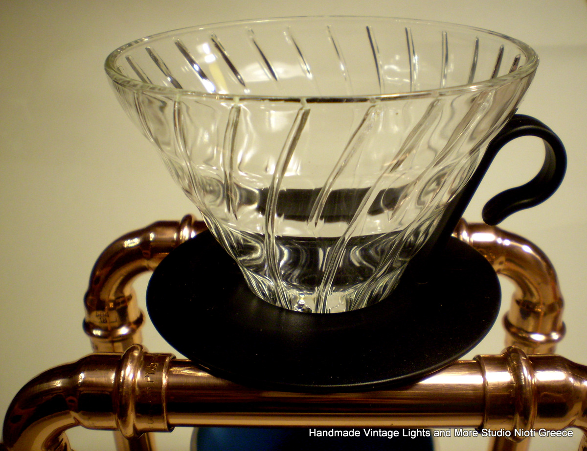 STUDIO NIOTIS Vintage copper coffee dripper with HARIO parts by