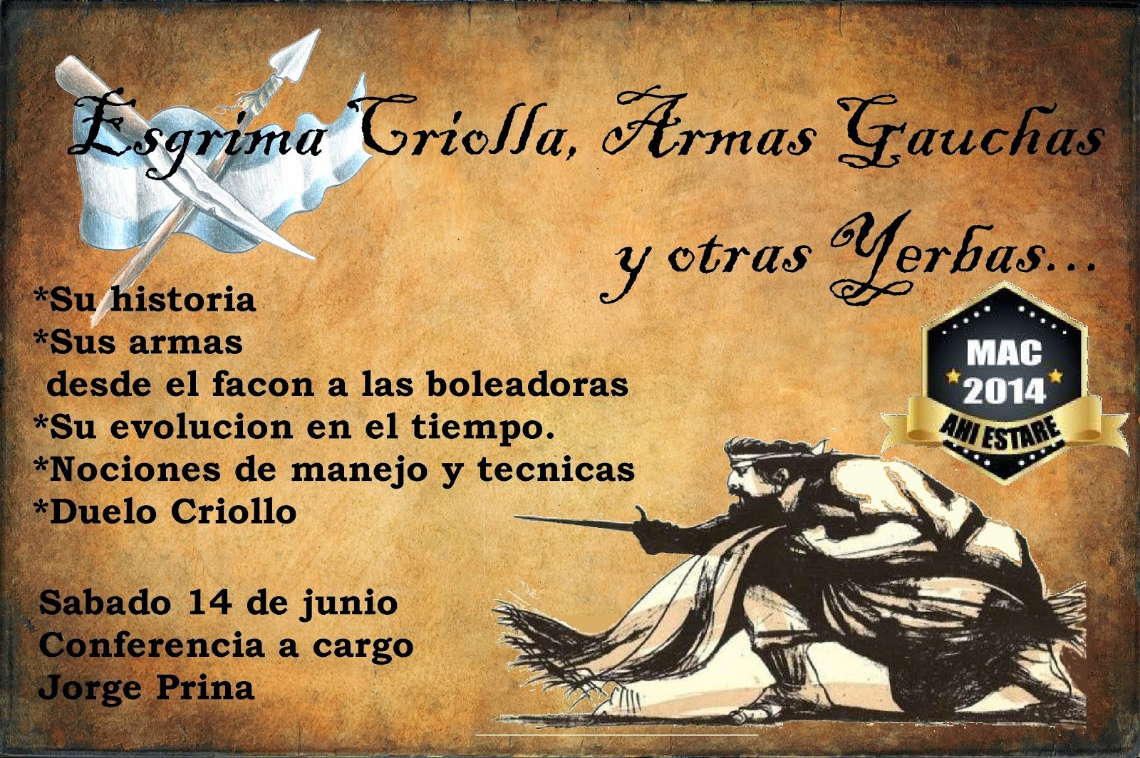 Conferencia sobre Esgrima Crilla Armas Gauchas y Otras Yerbas...