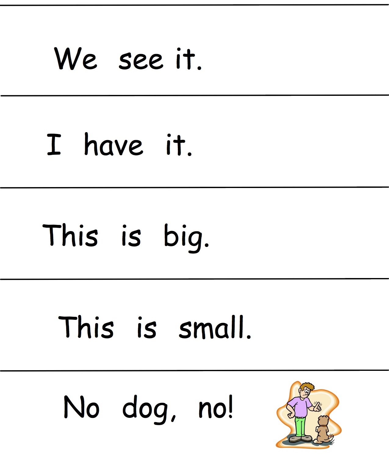 Sight+Word+Sentences+2B - Kindergarten Simple Sentences Worksheet