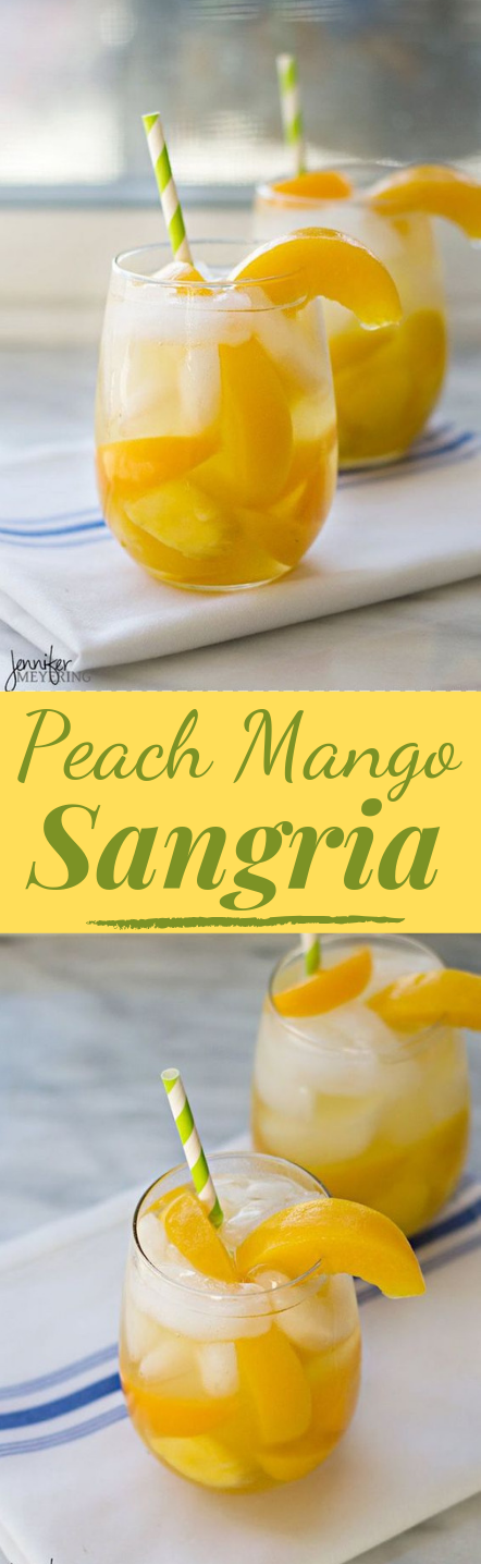 Peach Mango Sangria #mango #summerdrink