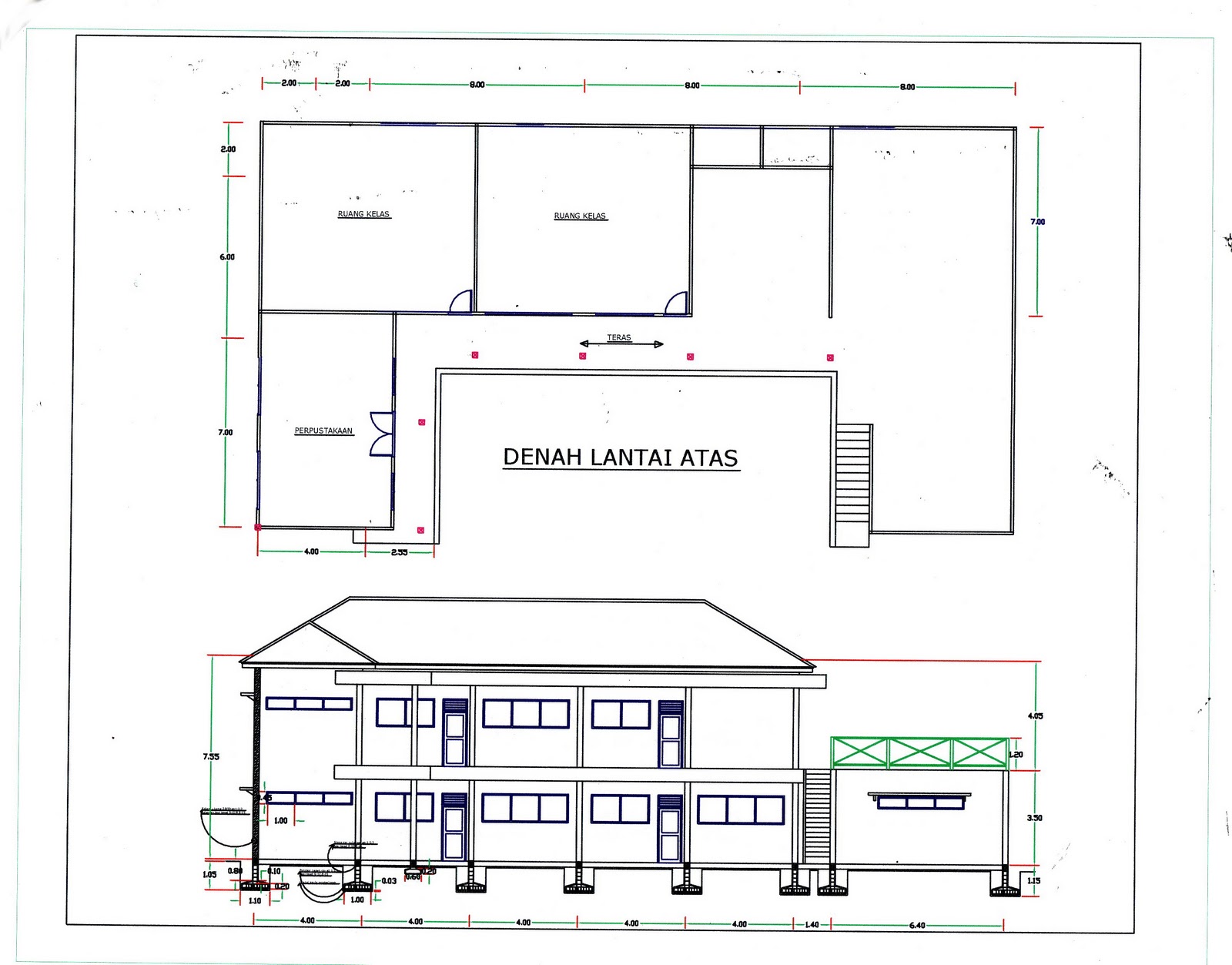 PADEPOKAN SANTRI KYAI JAMAS Rencana Gambar Bangunan Madrasah