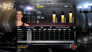 NBA 2K12 Roster Update PC John Leuer to Cleveland Cavaliers