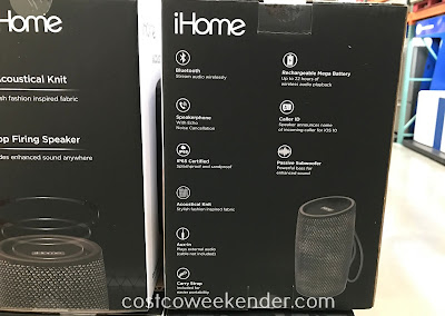 Enjoy music even if your phone is tucked away with the iHome Acoustical Knit Bluetooth Speaker
