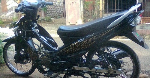 Modifikasi Vega ZR Ceper Warna Hitam