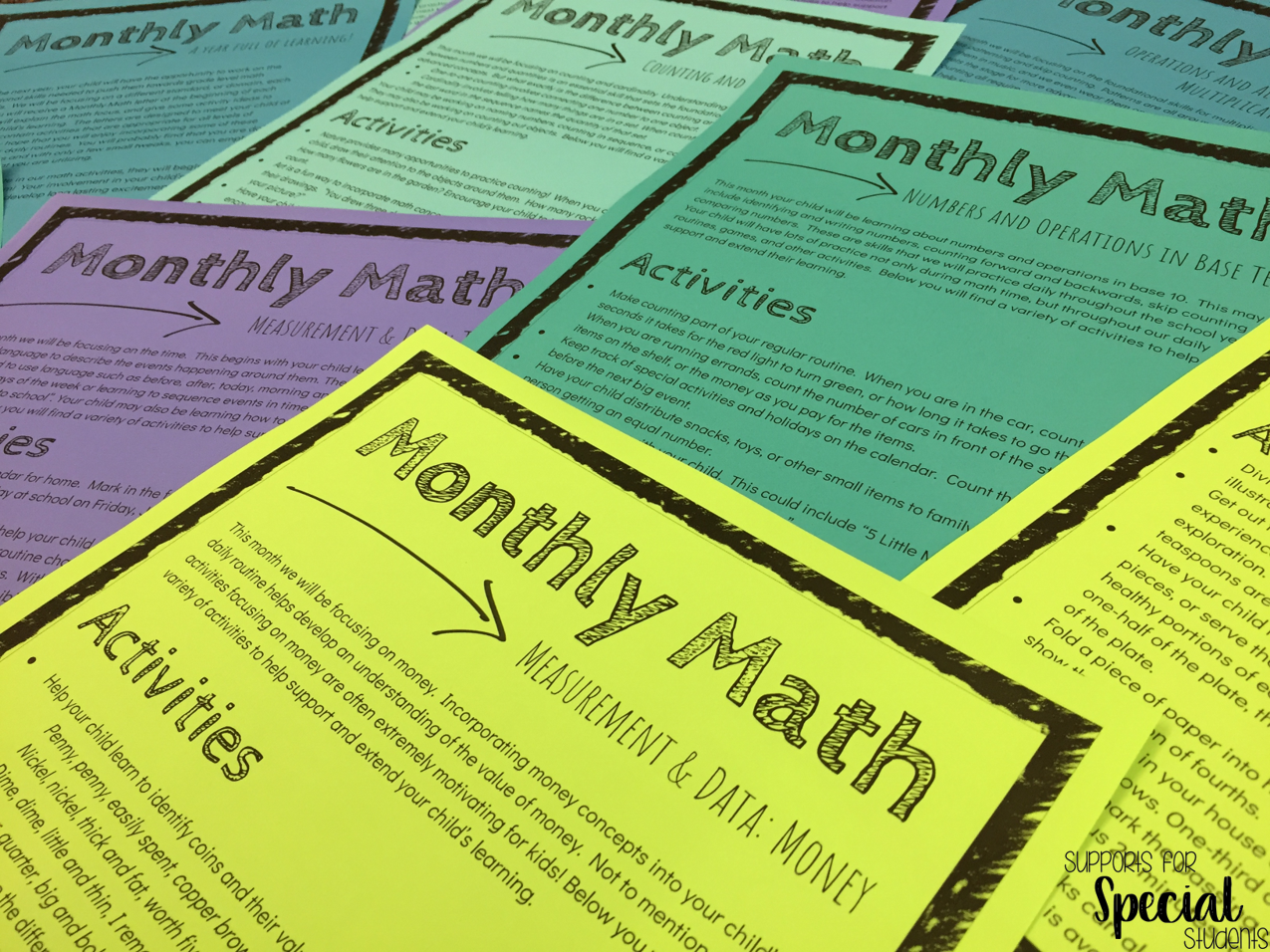 Planning Math Concepts for the Year in a Special Education Classroom ...