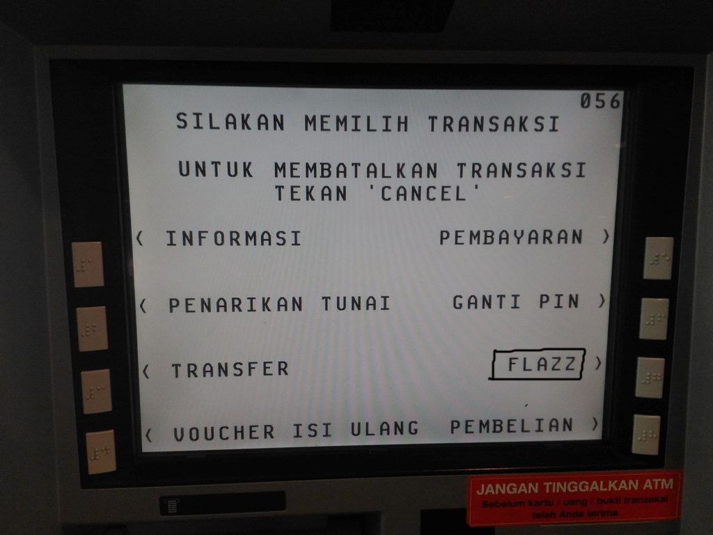 Cara Isi Saldo Kartu Flazz di ATM Tunai BCA