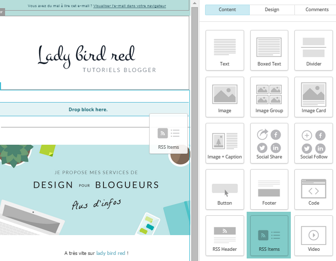 Newsletter automatique RSS des articles Blogger avec Mailchimp . Lady Bird Red || http://ladybirdr.blogspot.fr/ Newsletter automatique RSS des articles Blogger avec Mailchimp