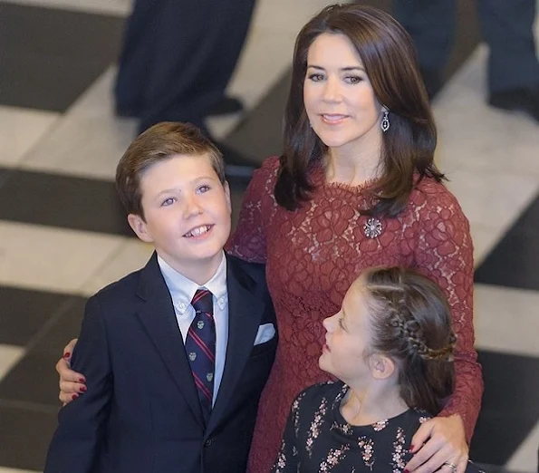 Crown Prince Frederik and Crown Princess Mary style Dolce and Gabbana lace dress