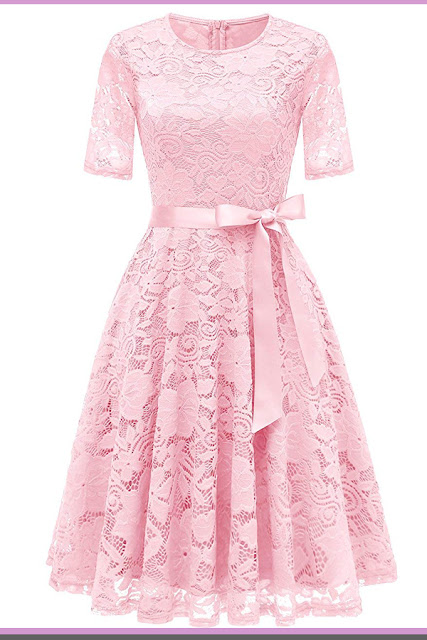 pink bridesmaid wedding dress