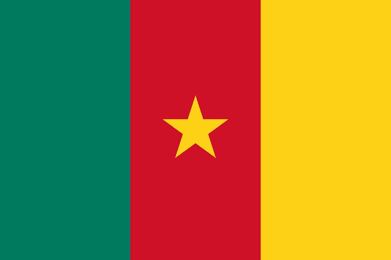 Logo Gambar Bendera Negara Kamerun PNG JPG ukuran 800 px