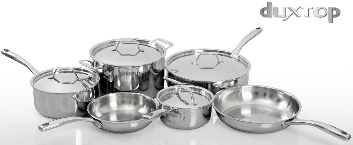 Best Cheap Cookware Sets Duxtop WholeClad TriPly Stainless Steel