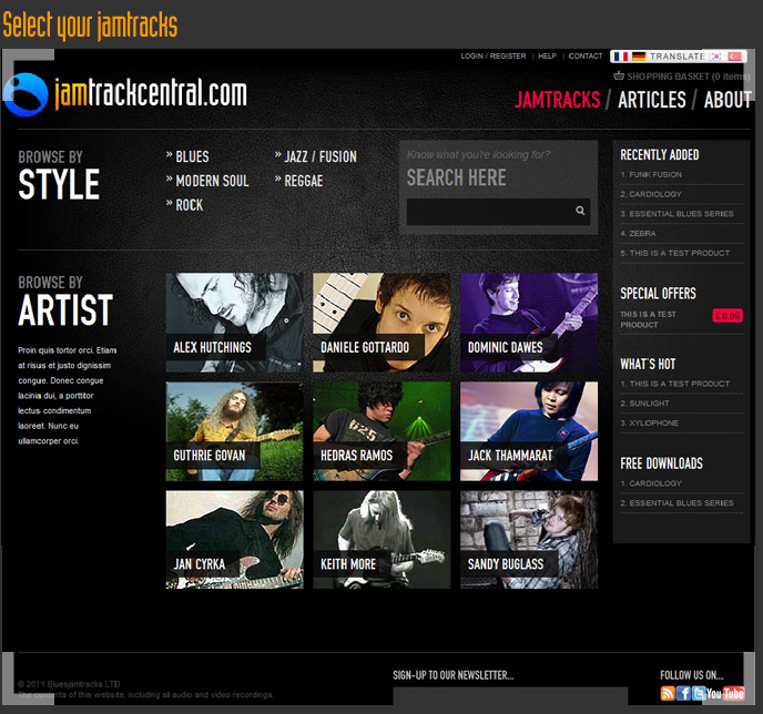 News Jam Track Central