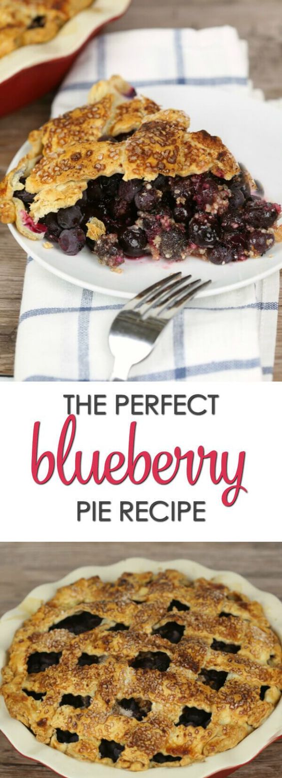 Perfect Blueberry Pie - this is the best fresh blueberry pie recipe you will ever try