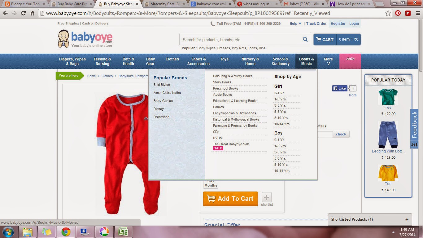 Online Store For Babies, Moms And Mom's To be site Review You Too Can Cook