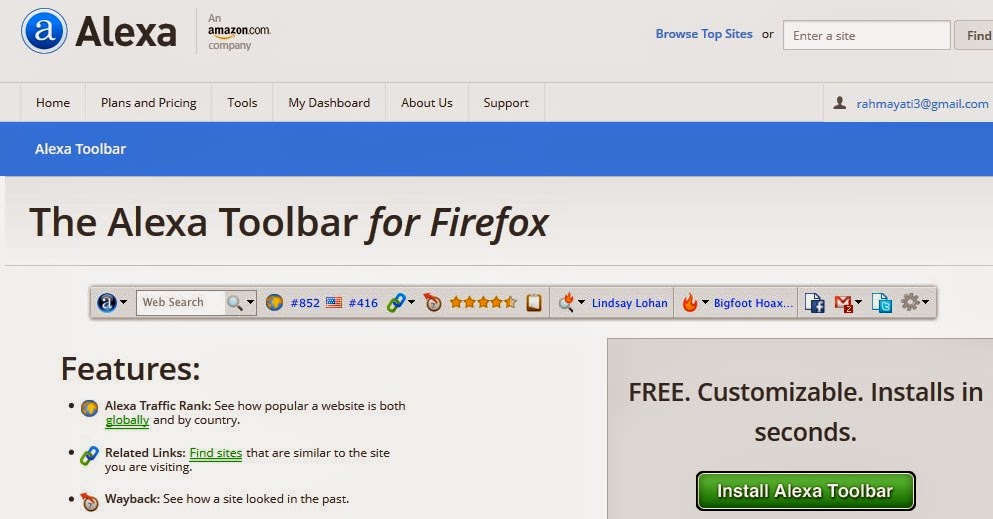 CARA MEMASANG ALEXA TOOLBAR DI BROWSER MOZILLA dan GOOGLE CHROME