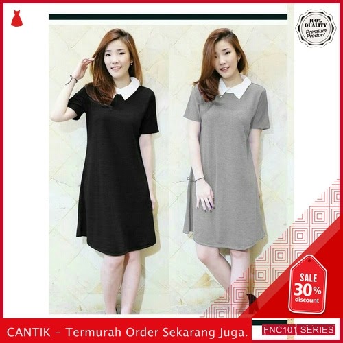 FNC101N129 Nek Dress Spandex murah Wanita Serba 40 Ribuan
