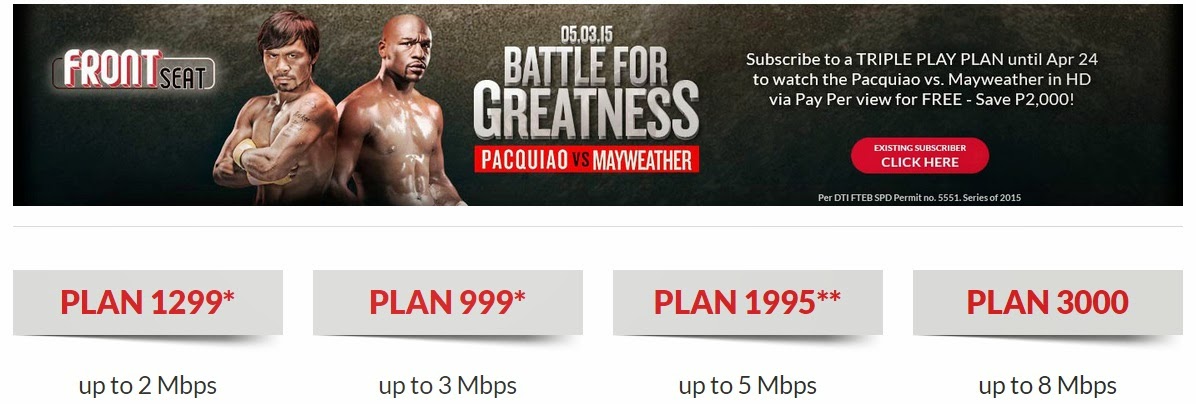 Watch Pacquiao-Mayweather Subscribe to PLDT TRIPLE PLAY Plan
