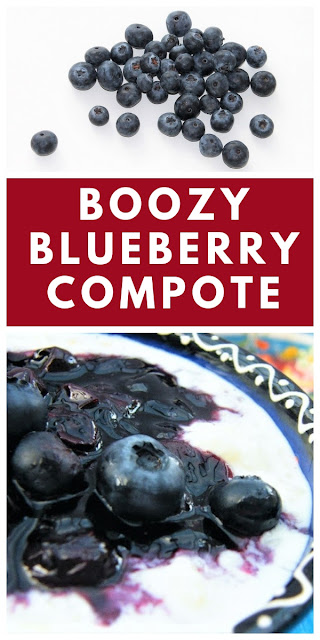 Creamy Rice Pudding with a Boozy Berry Compote. The perfect Sunday night dinner dessert. #ricepudding #easyricepudding #berrycompote #berrysauce #boozysauce #blueberrysauce #blueberries #rice #dessert
