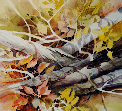 watercolor leaves negative painting rathburn los kathy limbs paintings fine watercolour landscape watercolors trees landscapes watercolorist autumn techniques dailypaintworks