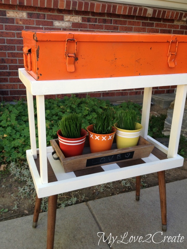 DIY Tray Stand, made for an old Tool Box My Love 2 Create