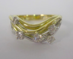 Organic Diamond Squiggle Ring