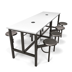 Standing Height Boardroom Table with Power