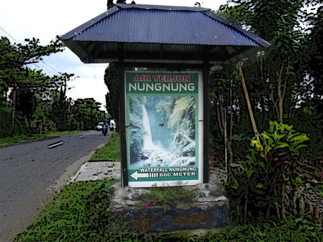 Nungnung Waterfall высота