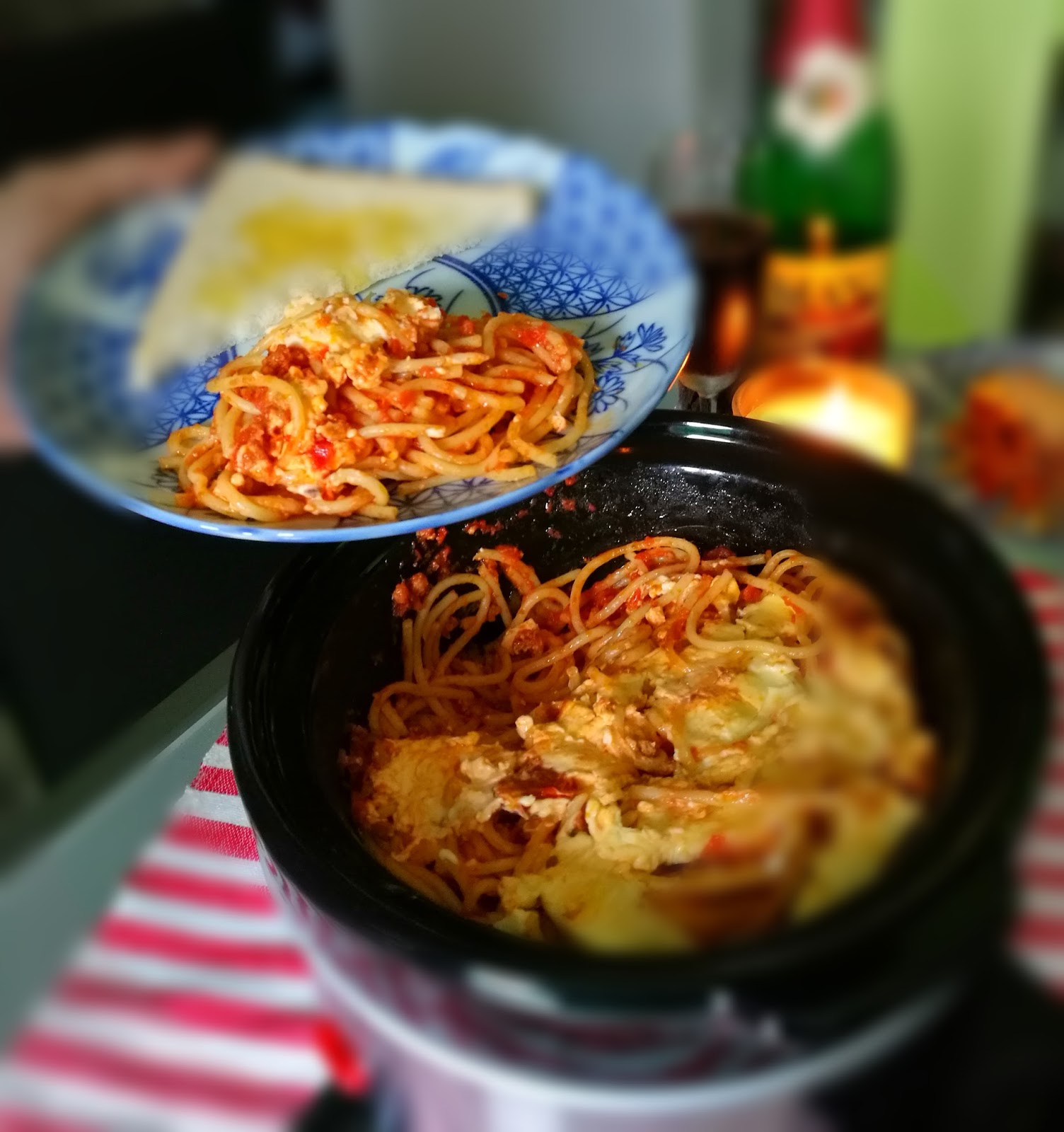 Woman In Digital Delicious SlowCooker Spaghetti Recipe Using