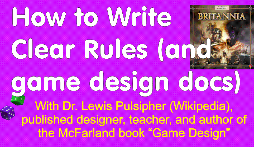 How to Write Clear Rules (and game design documents)