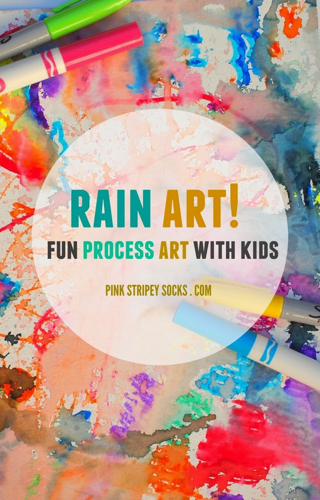 Rain Art:  Fun Rainy Day Process Art with Kids