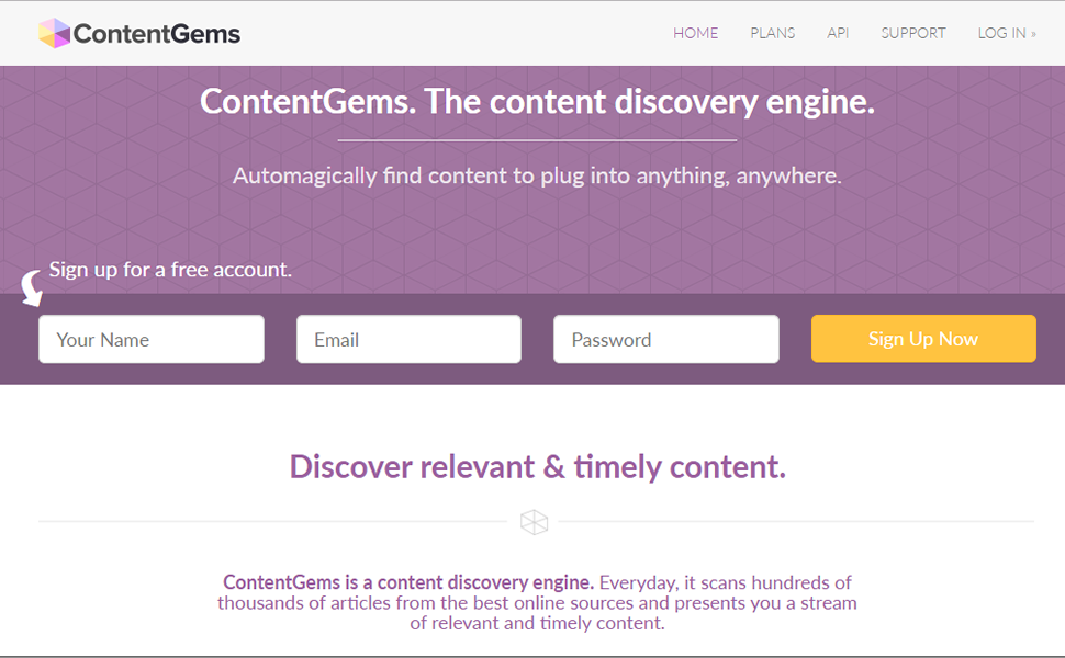 ContentGems is a powerful content discovery tool for bloggers, marketers, and content curators