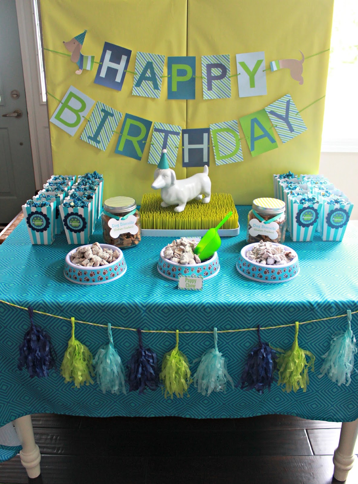 It s A Pawty Puppy Party First Birthday Part 1 Delightfully Noted