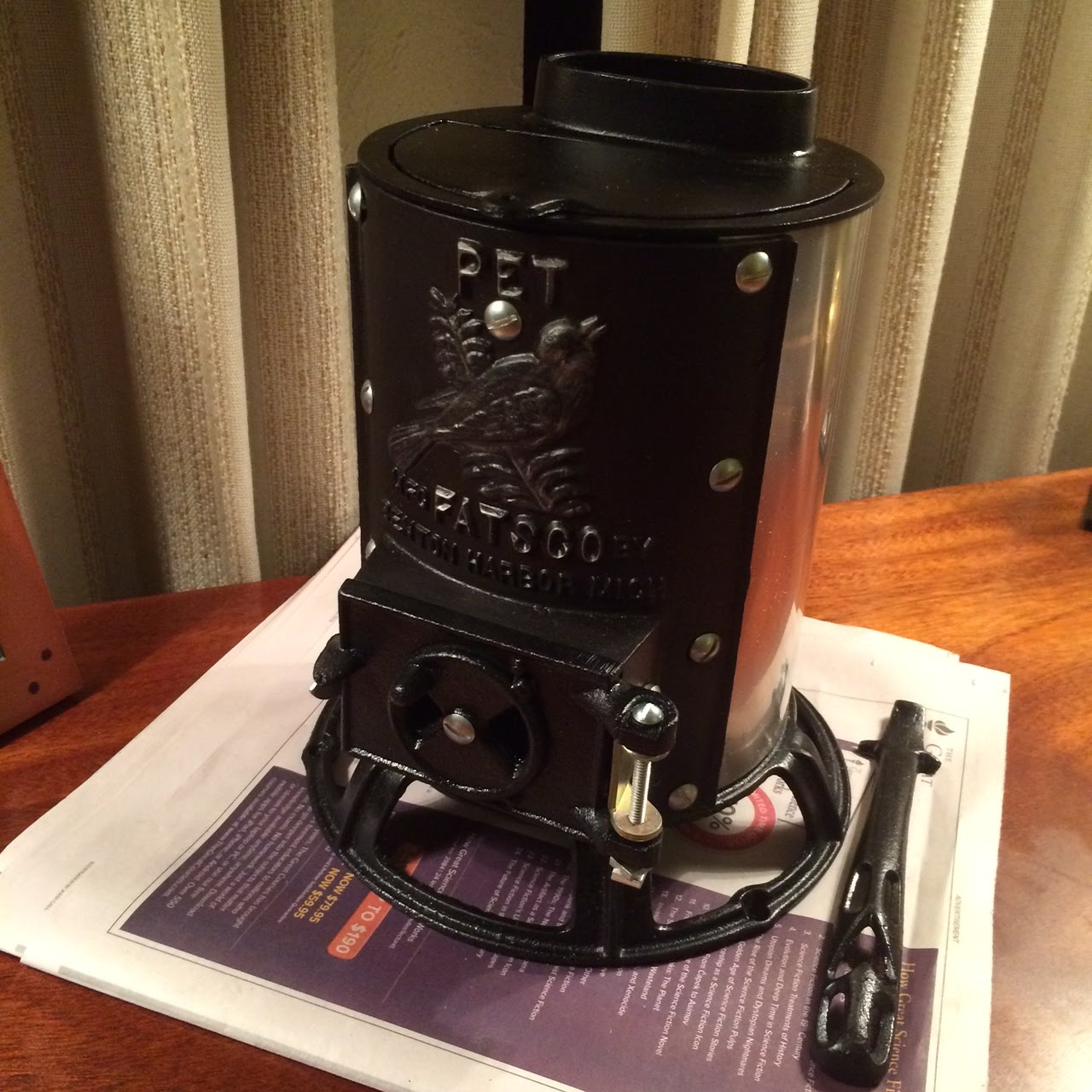stove wood burning installing