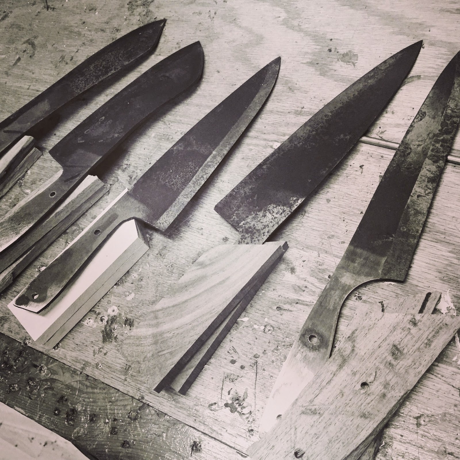 CottarKnives Kitchen Knives from vintage Saw Blade
