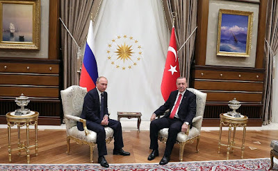 Vladimir Putin during his visit to Ankara with President of Turkey Recep Tayyip Erdogan. Vladimir Putin during his visit to Ankara with President of Turkey Recep Tayyip Erdogan.