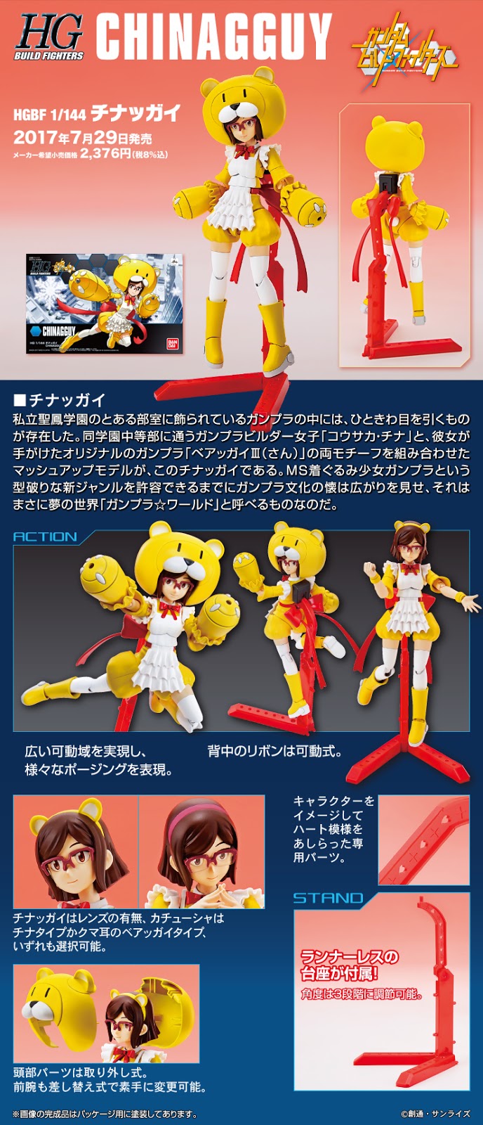 Bandai 1/144 Chinagguy -Model handmade hgbf chinagguy