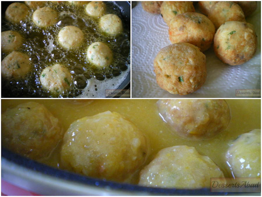 Albóndigas marineras (elaboración)