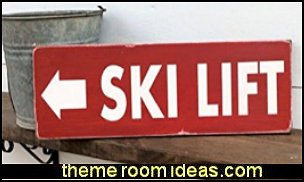 Ski Lift Mountain Sign