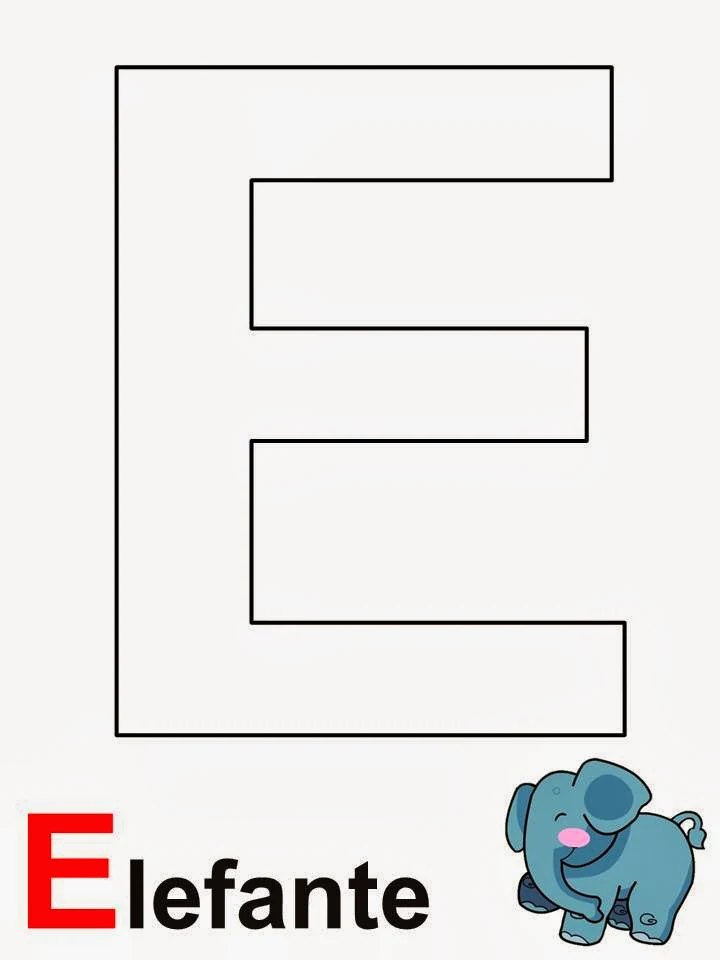 Alfabeto letra E Elefante