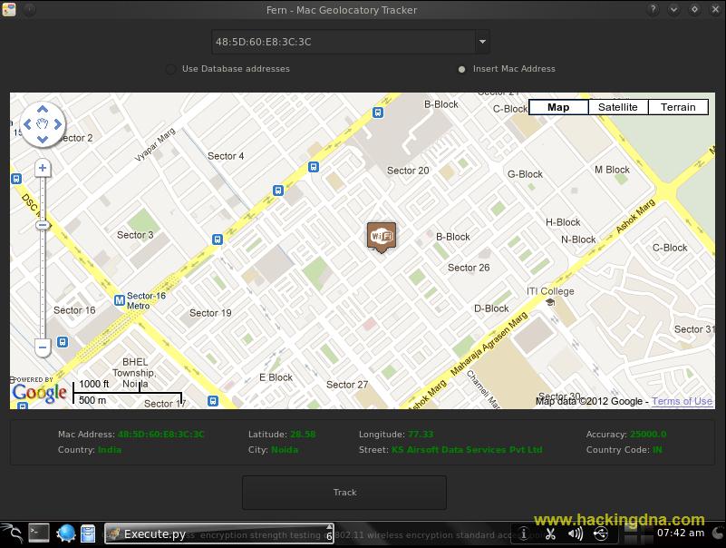 Fern wifi cracker with geographical location mac address tracker real-time Fern wifi cracker with geographical location mac address tracker real-time