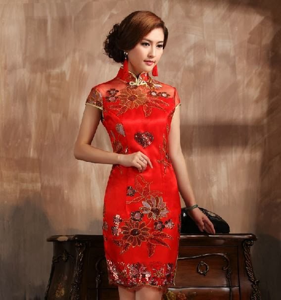 H002 Red Cheongsam :: My Gown Dress