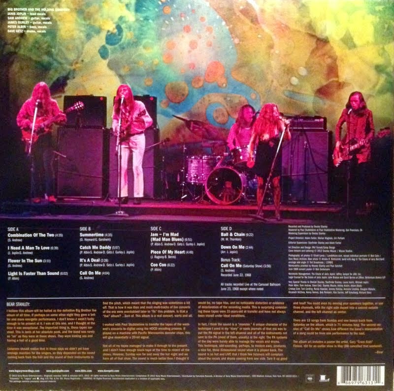Vinyl Exam Live at the Carousel Ballroom 1968 Big Brother and the