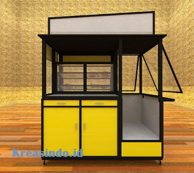 Model Desain Gerobak Fried Chicken ini bisa Anda Pilih Sebagai Referensi