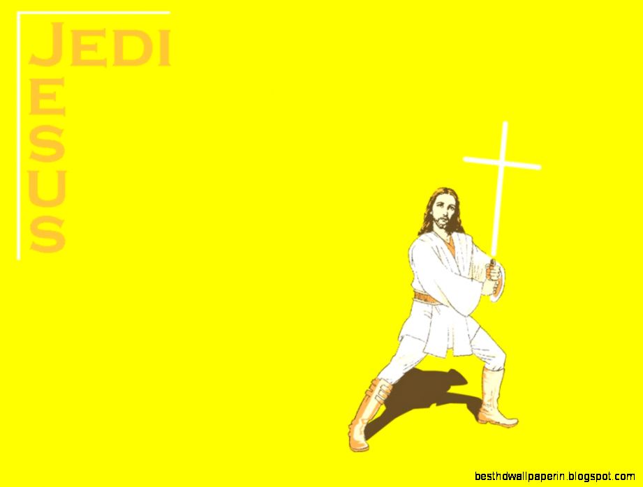 Walls4Joy Jedi Jesus Christ yellow desktop and mobile background